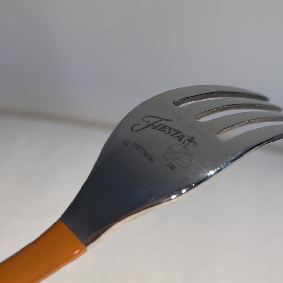Fiesta (8) salad forks orange utensils flatware - Picture 7 of 13